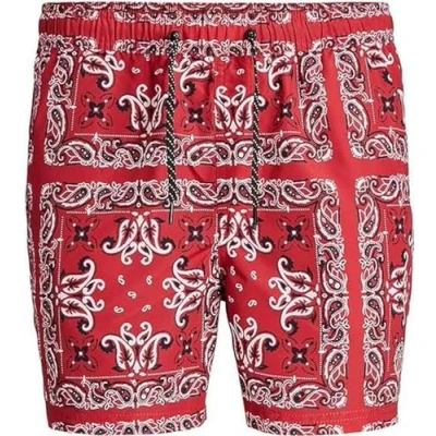 Abbildung von Jack &amp; Jones Jpstfiji Jjswim Bandana Badeshorts, Herren, Größe: Medium, Chinese red