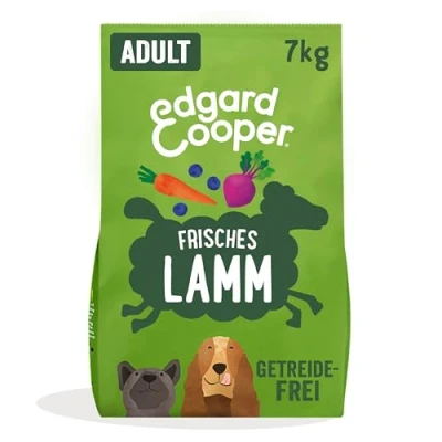 Abbildung von Edgard &amp; Cooper Hundefutter, Trockenfutter für Hunde, (Lamm, 7kg), Getreidefrei, natürliche Zutaten und frisches Fleisch, voller essentieller Aminosäuren