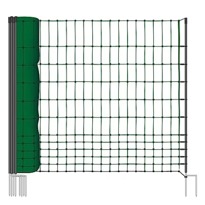 Abbildung von VOSS.farming 50m Geflügelnetz, Classic, 112 cm Netzhöhe, Hundenetz, Katzennetz, Gartensicherung, Weidezaun Ohne Strom