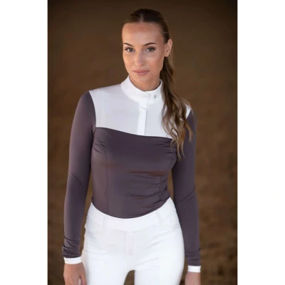 Abbildung von Equestrian stockholm FW25 Dark Violet White Fine Line Competition TopVerkauft von HypoStore