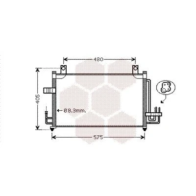 Abbildung von VAN WEZEL 83005068 Klimakondensator mit Trockner Aluminium 545