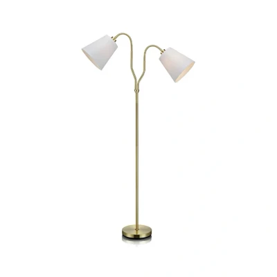 Abbildung von Modena Stehlampe Messing/Weiß