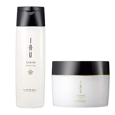 Abbildung von Lebel IAU Serum Cleansing Hair Shampoo 200ml &amp; Mask 170g Set (Green Tea Set)