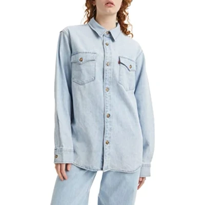 Abbildung von Levi&#039;s Relaxed FIT Western Hemd, Herren, Größe: XL, Indigo stonewash