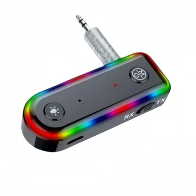 Abbildung von AUX Bluetooth Adapter Auto, 5.0 Auto Adapter, Klinke 3,5mm Empfänger Freisprechen, Dual Verbindung für Heim Stereo/Kabelgebundene Kopfhörer