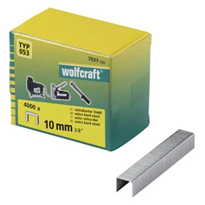Abbildung von wolfcraft 7037100 Breitrückenklammern Typ 053, extra harter Stahl 10, silber, 10mm, 4000 stück