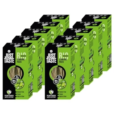Abbildung von JUST TASTE BIO Edamame Spaghetti/Capellini 37g PROTEIN Nudeln ideal für Sportler Low Carb 250g (10er Pack)
