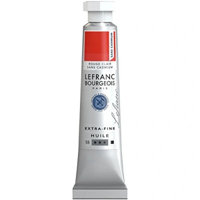 Abbildung von Lefranc Bourgeois 404933 extra feine Ölfarbe in Künstlerqualität aus hochwertigen Pigmenten, lebendige Farben, hohe Lichtechtheit, 20ml Tube Hellrot Kadmiumfrei