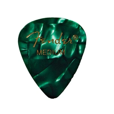 Abbildung von Fender 098 0351 871 351 Shape Premium Picks, Medium, Green Moto, 12 Count