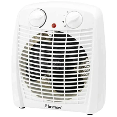 Abbildung von bestron Heizlüfter &quot;AFH211W&quot;, 2000 W, Thermostat, Temperaturüberwachung, Weiß