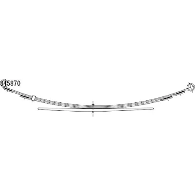 Abbildung von CS Germany 10.315.870.00 Blattfeder Hinterachse MERCEDES BENZ: T1 Kastenwagen, Bus, Pritsche/Fahrgestell