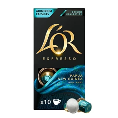 Abbildung von L&#039;Or Papua kompatible Kapseln mit Nespresso 10 blau