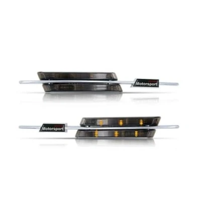 Abbildung von LED Seitenblinker Klar Rauchglas Schwarz Links+Rechts Set
