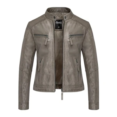 Abbildung von REPUBLIX Lederjacke WINONA Echtleder Damen Biker Zipper Jacke