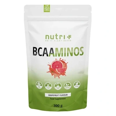 Abbildung von BCAA Pulver Grapefruit Aminosäuren Complex hochdosiert BCAAminos Instant Powder vegan Aminosäure 2:1:1 L Leucin Isoleucin Valin 300 g Aminosäurekomplex