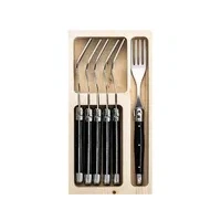 Abbildung von Laguiole Style de Vie Premium Line Set von 6 Gabeln Schwarz