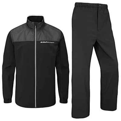 Abbildung von Stuburt Herren Evolution PCT wasserdichte DRI Back Golfanzug Schwarz XXXL