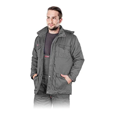Abbildung von Reis KMO LONGSXXL Winmaster Gefütterte Schutzjacke, Grau/Stahlblau, XXL Größe