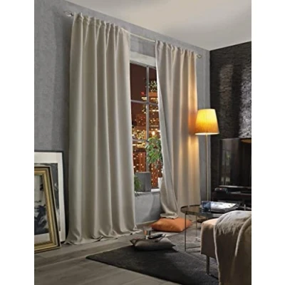 Abbildung von Vorhang 85970 Akustik &amp;Verdunkelungsvorhang ACUSTICO, 225 x 135 cm Natur, HOME WOHNIDEEN, 100% Polyester