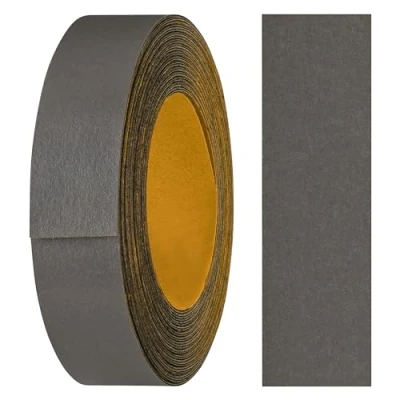 Abbildung von haggiy Melaminkanten Band selbstklebend 18mm x 5m I Kantenband Möbelkantenband Sicherer Halt ohne Bügeln Kantenumleimer Furnier für Regalbretter/Holzplatten (Graphit grau)