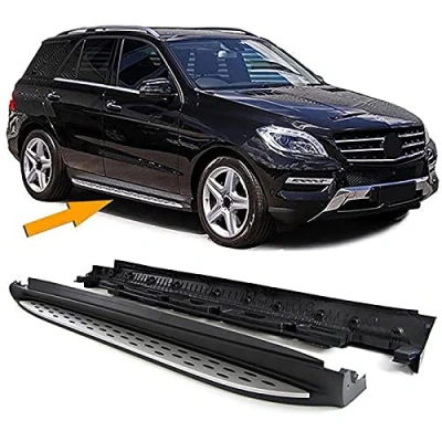 Abbildung von Alu Trittbretter Flankenschutz OE Style mit ABE für Mercedes ML W166 ab 11