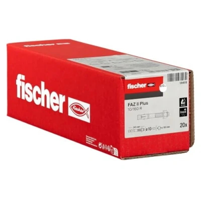 Abbildung von fischer Bolzenanker FAZ II Plus 10/160 R, Schwerlastanker aus Edelstahl mit hoher Tragfähigkeit, Ankerbolzen für Befestigungen schwerer Lasten und Stahlkonstruktionen, Seismik &amp; ETA Zulassung
