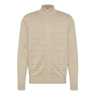 Abbildung von bugatti MIT 3DSTRUKTURSTREIFEN Strickjacke, Herren, Größe: XL, Beige