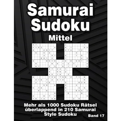 Abbildung von Samurai Sudoku Mittel: Variation mit 210 Style Rätsel