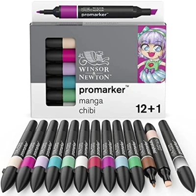 Abbildung von Winsor &amp; Newton ProMarker 12+1 manga chibi