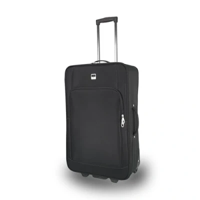 Abbildung von SIGN Stoffkoffer Trolley Reisekoffer Inline Rollen (Handgepäck Mittel Groß Sehr Groß) (Schwarz, Großer Koffer (71cm))