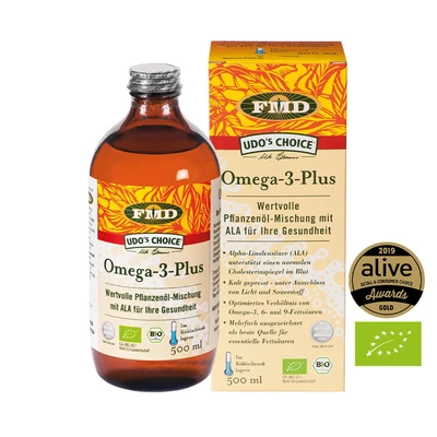 Abbildung von FMD Omega 3 Plus in Bioqualität frei von Fischöl 500 ml