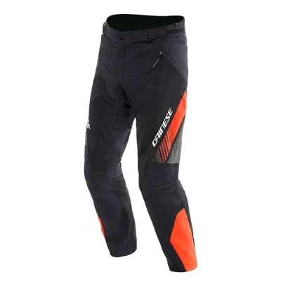 Abbildung von Dainese Drake 2 Air Absoluteshell Pants, Wasserdichte Motorradhose, belüftet, mit abnehmbaren Knieschonern, Mann, Schwarz/Rot Fluo, 56