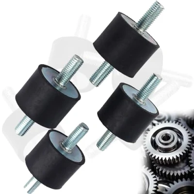 Abbildung von Mikqky 4 Stücke Schwingungsdämpfer, Gummipuffer M8, Gummilager mit Schrauben, Anti Vibration Gummi Isolator Halterungen Klimaanlage Vibrations Silentblock (VV, 30 x 30)