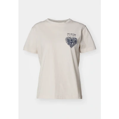 Abbildung von Jack Wolfskin Discover Heart Tshirt print, Damen, Größe: Small, Sea shell