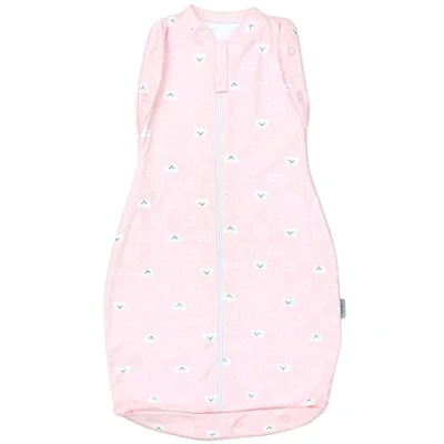 Abbildung von TupTam Baby Pucksack OEKO TEX zertifizierte Materialien Swaddle Bag Wattiert Babyschlafsack 2.5 TOG unisex, Farbe: Unwattiert 0.5 TOG/Bärchen CC Rosa, Größe: 3 6 Monate