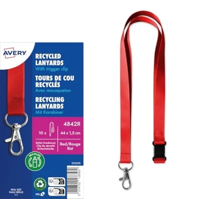 Abbildung von Avery Zweckform Lanyard 4842R 15x440mm rot 10 Stück