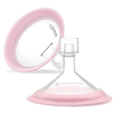 Abbildung von 12 mm Maymom MyFit Shields, Pano Serie; kompatibel mit Medela Milchpumpe, PersonalFit, Freestyle, Harmony, Maxi, Freestyle Flex Stecker; Anschluss an Widemouth/Schmal Stecker, 2 Stück