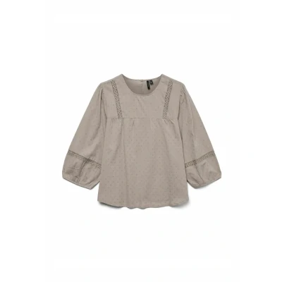 Abbildung von Vero Moda Vmtrine 3/4 NOOS Bluse, Damen, Größe: XS, Moon rock