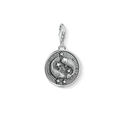 Abbildung von Thomas Sabo Damen Charm Anhänger Sternzeichen Fische Club 925 Sterling Silber 1639 643 21