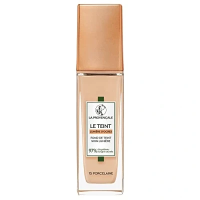 Abbildung von La Provençale Das feuchtigkeitsspendende Make up 97% Inhaltsstoffe natürlichen Ursprungs mittlere Deckkraft für alle Hauttypen mit Bio Olivenöl AOP Provence Farbton: 15 Porzellan 30 ml
