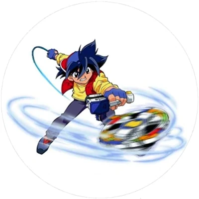 Abbildung von Fondant Tortenaufleger Tortenbild Geburtstag kompatibel mit BEYBLADE K3