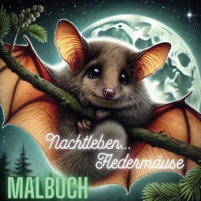 Abbildung von Nachtleben... Fledermäuse: Alltagsflucht Malbuch zum Entspannen und Relaxen: für Erwachsene Fantasie Relaxen Achtsamkeit