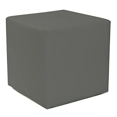 Abbildung von Küchen Preisbombe Polsterbank Design Sitzwürfel Kubus I Hocker Kunstleder modern 45x45x45 cm in Grau