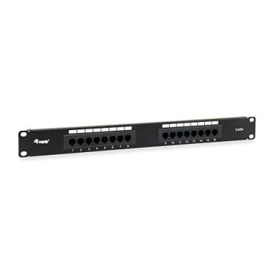 Abbildung von Equip 235317 16 Port CAT.5E UNGESCHIRMTES PATCHPANEL, SCHWARZ