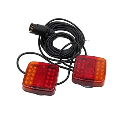 Abbildung von ETUKER LED Magnetic Anhänger Rücklicht Kit, 12V Kontrollleucht Wasserdichte Rückleuchten, Mit Kennzeichenleuchte, 7,5 M Kabel 7 Polig Stecker, Für Wohnwagen/RV/Anhänger(20 LED)