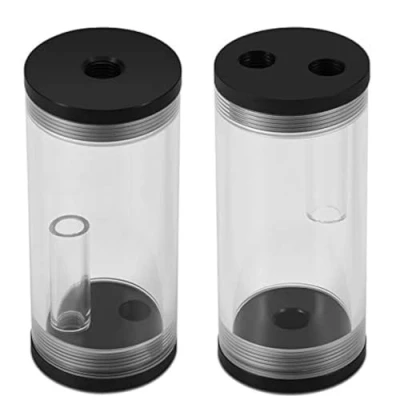 Abbildung von Goshyda Zylinderwasserbehälter, POM + PMMA Material, PC Computer Flüssigwasserkühlung Ra/Diator Acrylzylinder Wasserbehälter Tank Kit zur Wärmeabnahme, Aufrechterhaltung der richtigen Temperatur