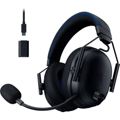 Abbildung von Razer BlackShark V3 Pro für Playstation Kabelloses E Sport Headset mit aktiver Geräuschunterdrückung (ANC) Triforce 50mm Treiber HyperSpeed 2,4 GHz THX Spatial Audio PS5/PC Schwarz