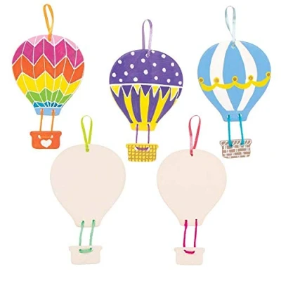 Abbildung von Baker Ross FE359 Heißluftballon Keramik Dekorationen 5 Stück, bemalbare, kreative Kunsthandwerk und Bastelprojekte für Kinder zum Basteln, Personalisieren Dekorieren