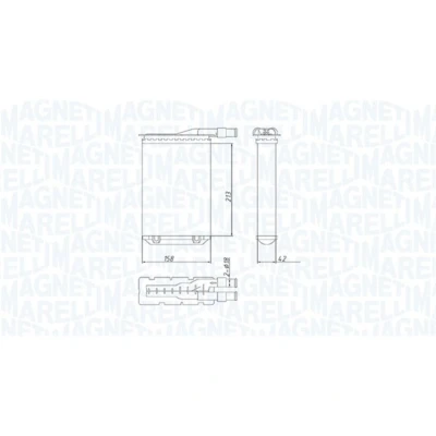 Abbildung von Wärmetauscher, Innenraumheizung MAGNETI MARELLI 350218489000