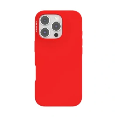 Abbildung von PopSockets iPhone 16 Pro Hülle kompatibel mit MagSafe, Handyhülle für Pro, kabellos aufladbar, nur Rosso